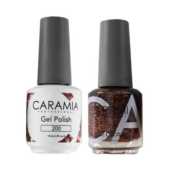Caramia Gel Nail Polish Duo - 200 Multi, Glitter Colors