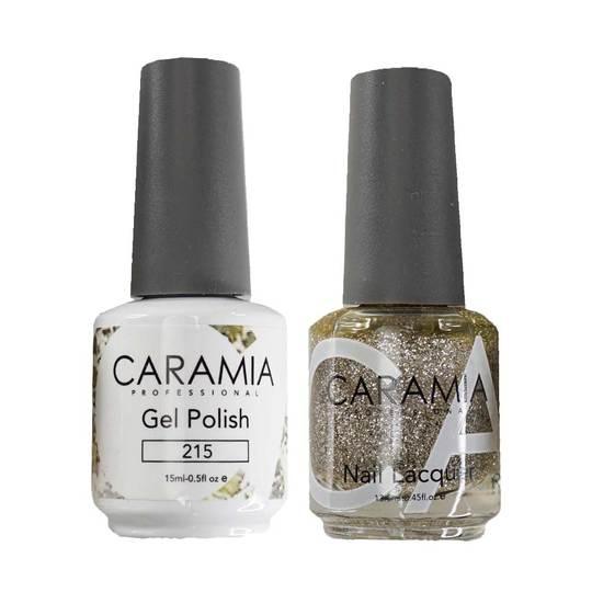 Caramia Gel Nail Polish Duo - 215 Silver, Shimmer Colors
