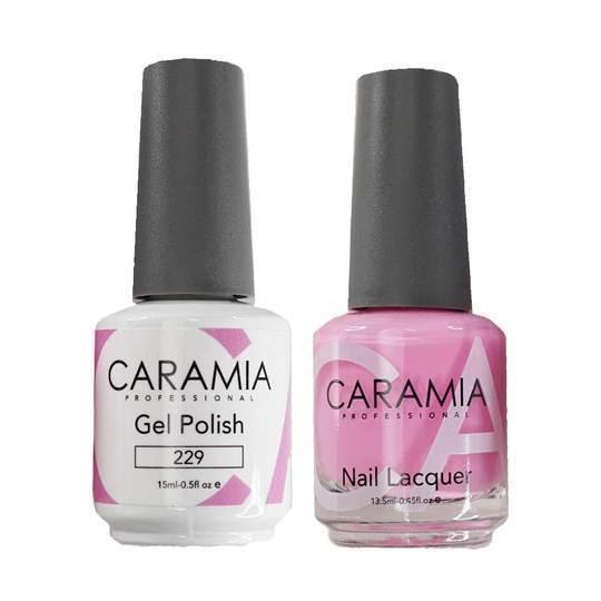 Caramia Gel Nail Polish Duo - 229 Pink, Beige Colors