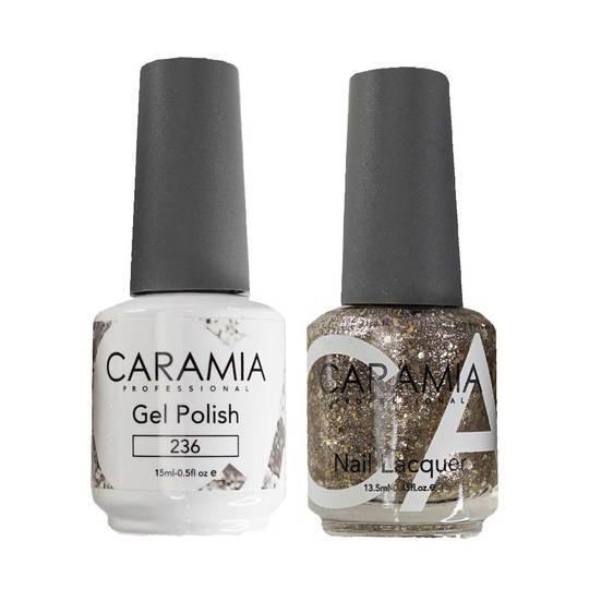 Caramia Gel Nail Polish Duo - 236 Multi, Glitter, Silver Colors