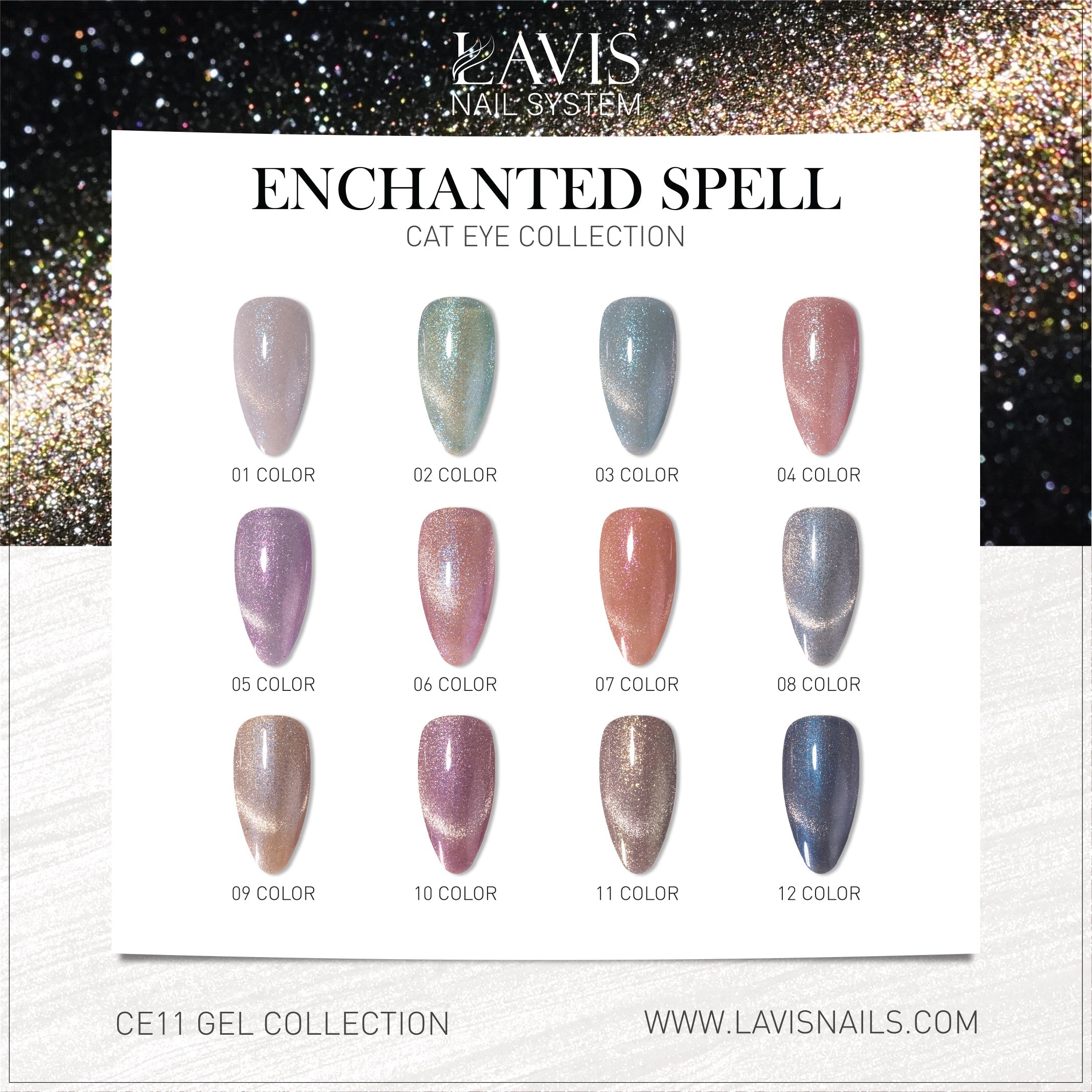 LAVIS Cat Eyes CE11 - Gel Polish 0.5oz - Enchanted Spell Collection