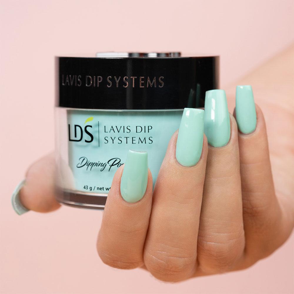 LDS Blue, Mint Dipping Powder Nail Colors - 001 Breakfast at Tiffany's