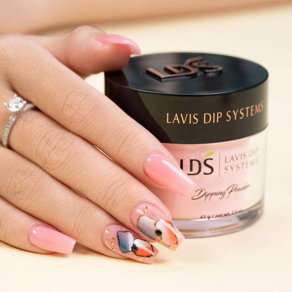 LDS Beige, Pink Dipping Powder Nail Colors - 123 Sweet Candy