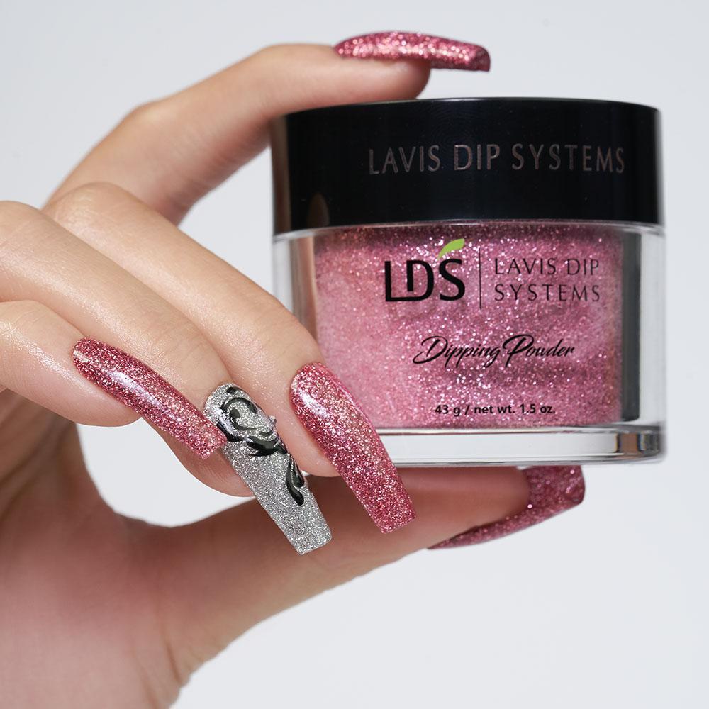 LDS Glitter, Pink Dipping Powder Nail Colors - 160 Kill Them With Kindness
