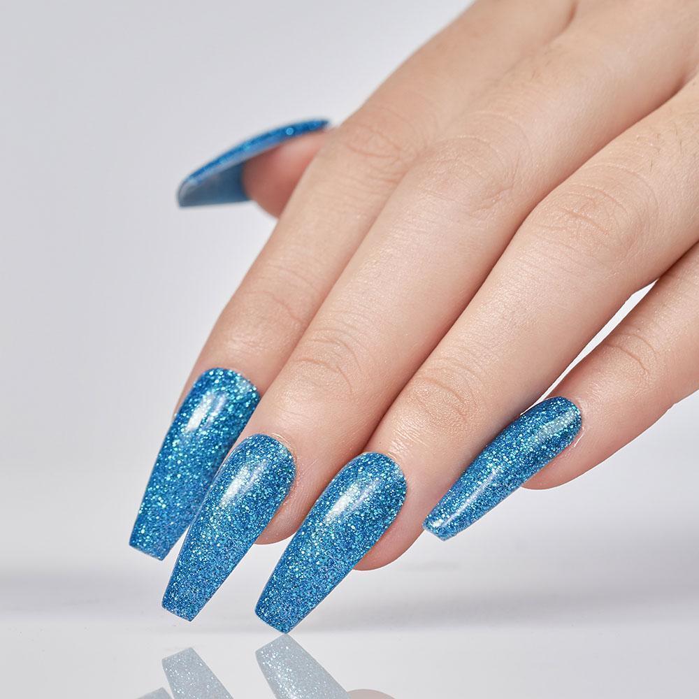 LDS Blue, Glitter Dipping Powder Nail Colors - 170 Young Attitude