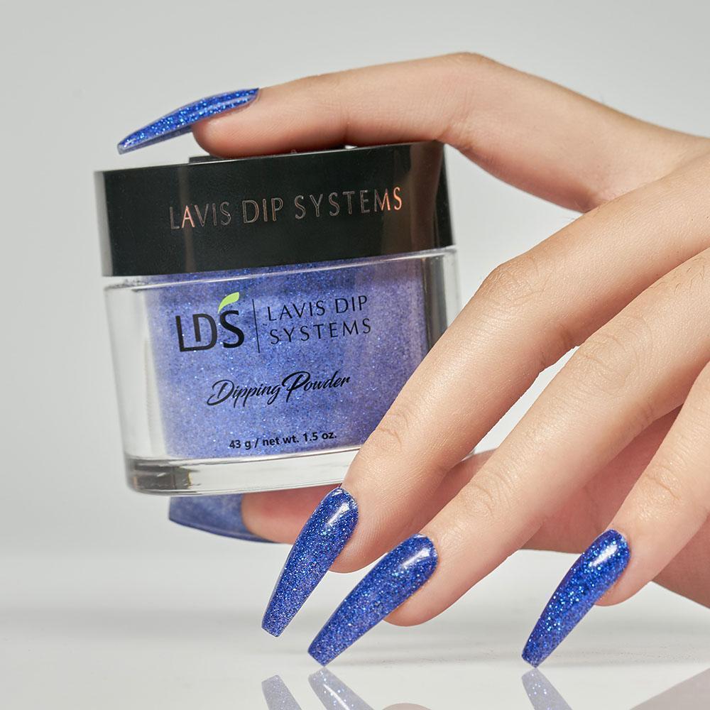 LDS Blue, Glitter Dipping Powder Nail Colors - 173 Quantum Sleep