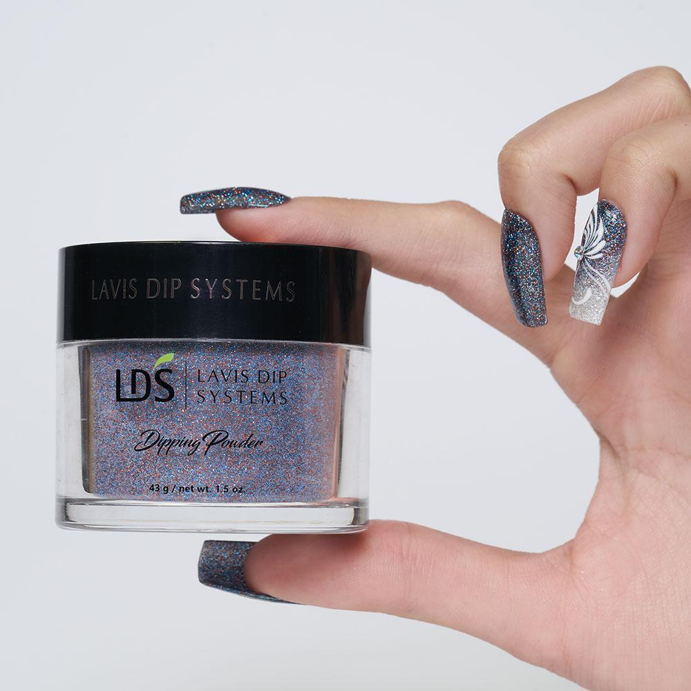 LDS Black, Glitter Dipping Powder Nail Colors - 178 Get Lost