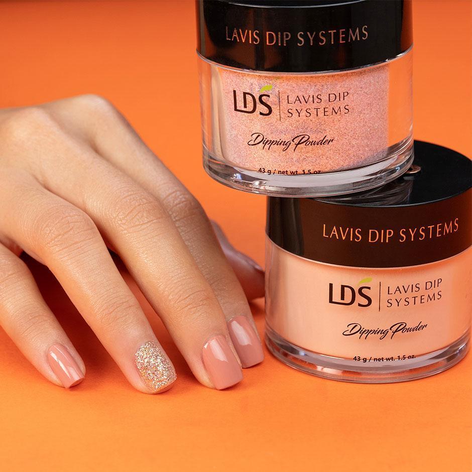 LDS Beige, Coral Dipping Powder Nail Colors - 028 Salmon Glow