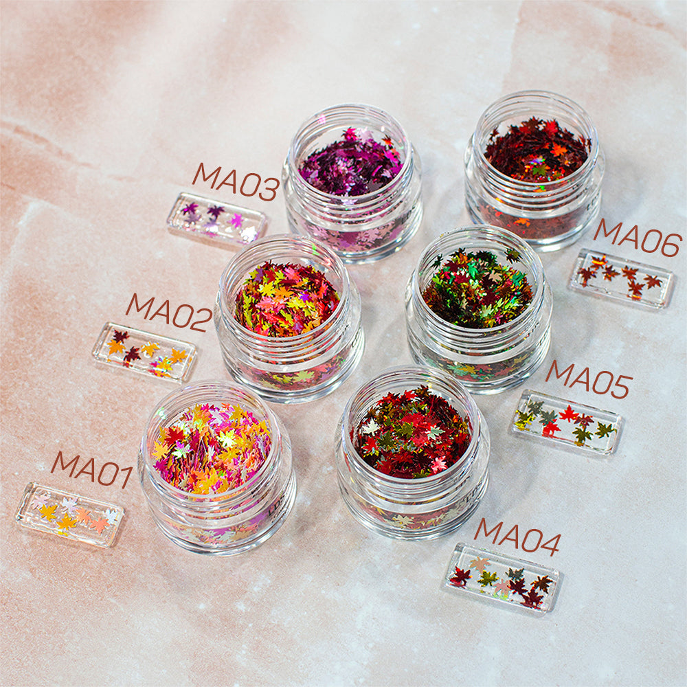 LDS Glitter Nail Art (6 colors): MA01 - MA06 - 0.5 oz