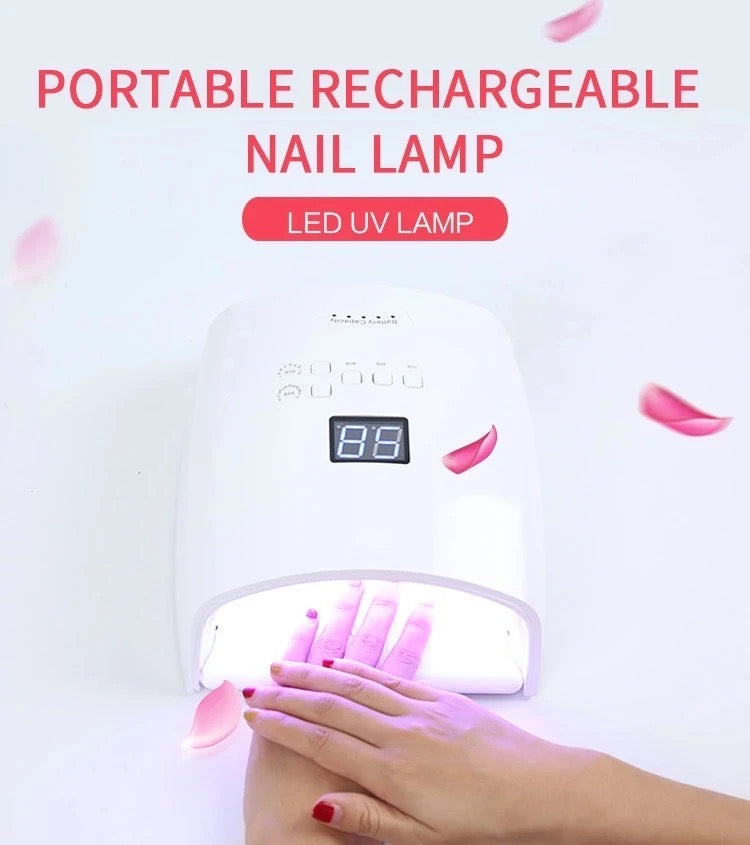 66W LED Nail Lamp With Handle White