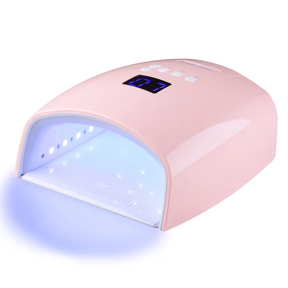 66W LED Nail Lamp With Handle Pink