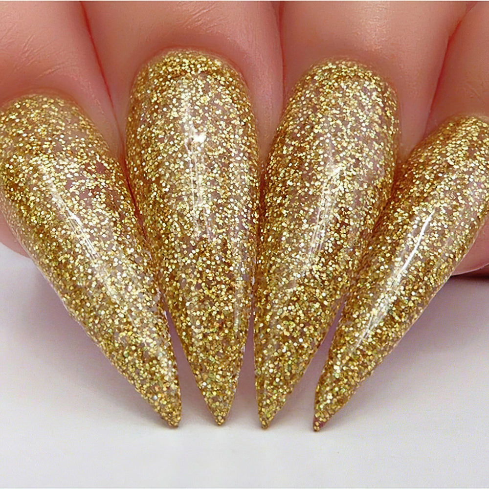 Kiara Sky Gel Nail Polish Duo - 521 Gold, Glitter Colors - Sunset Blvd