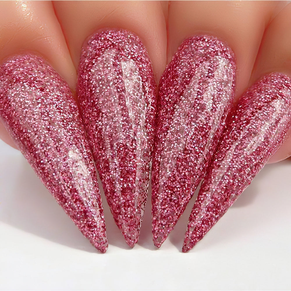 Kiara Sky Gel Nail Polish Duo - 522 Pink, Glitter Colors - Strawberry Daiquiri
