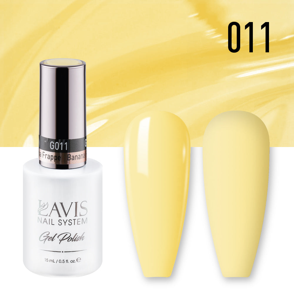 Lavis Gel Nail Polish Duo - 011 Yellow Colors - Banana Frappe