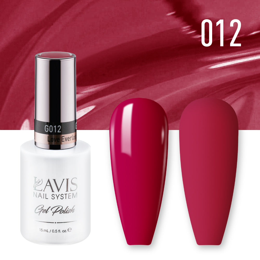 Lavis Gel Nail Polish Duo - 012 Red Colors - Love Everlasting