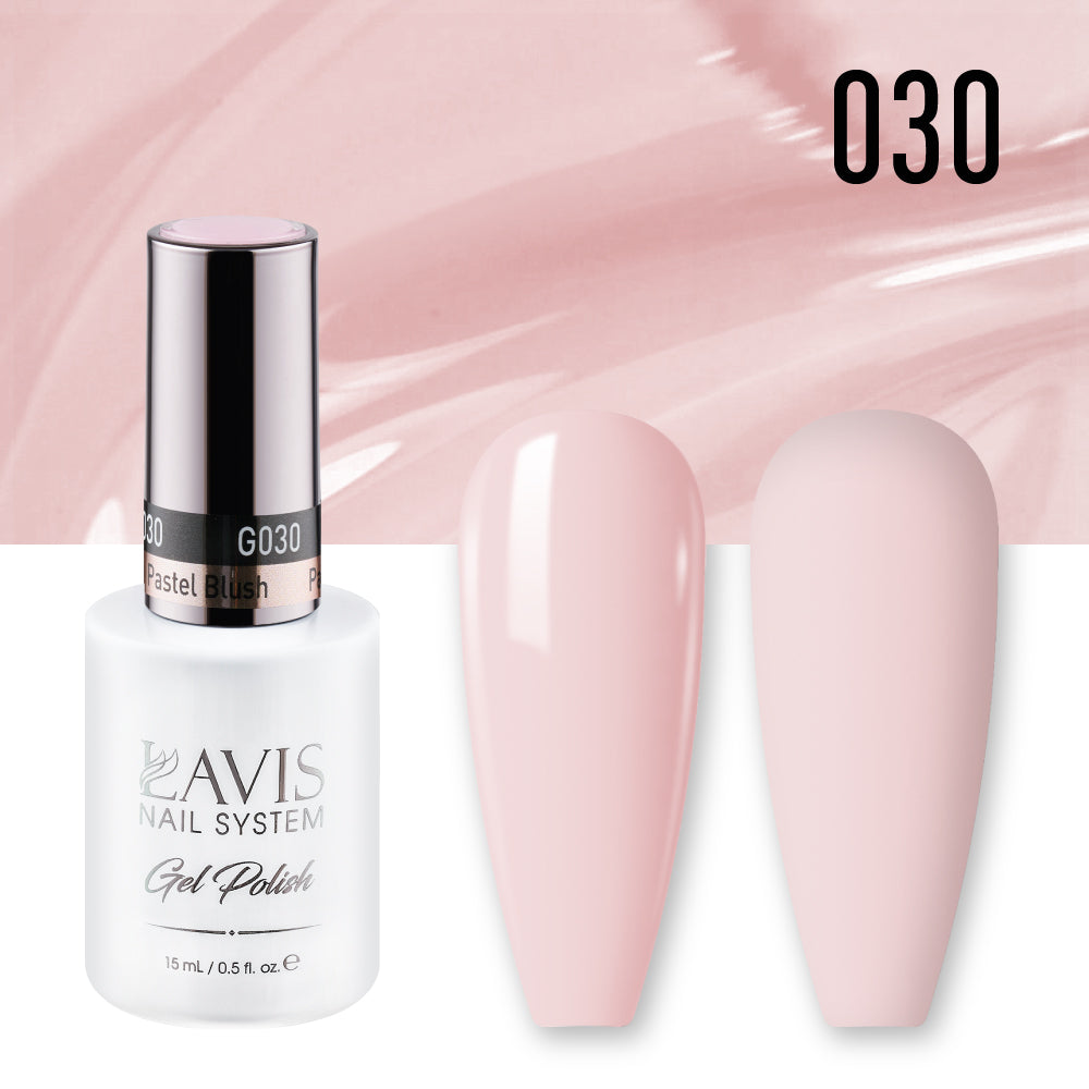 Lavis Gel Nail Polish Duo - 030 Beige Pink Colors - Pastel Blush