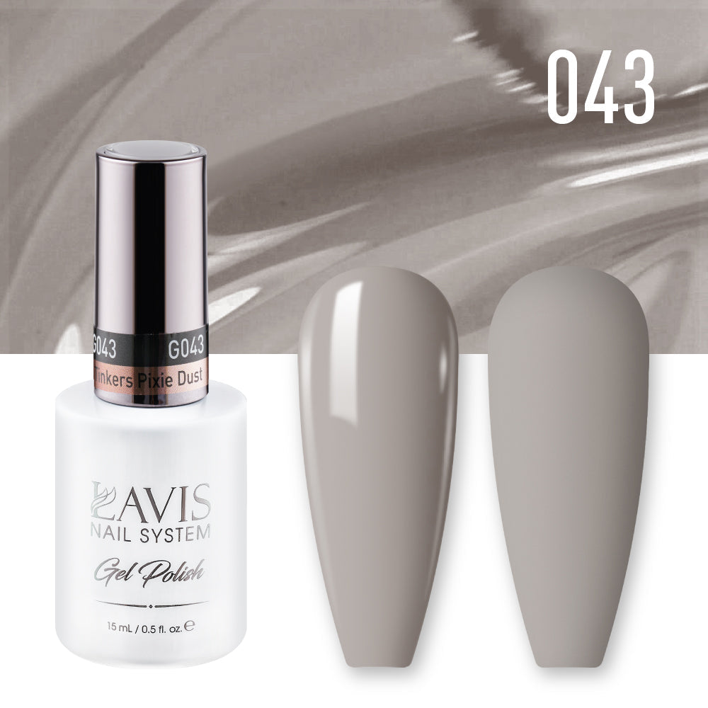 Lavis Gel Nail Polish Duo - 043 Gray Colors - Tinkers Pixie Dust