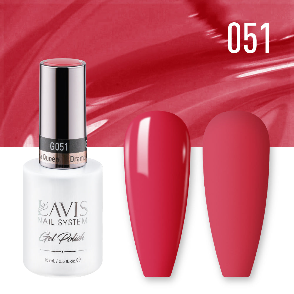 Lavis Gel Nail Polish Duo - 051 Red Colors - Drama Queen