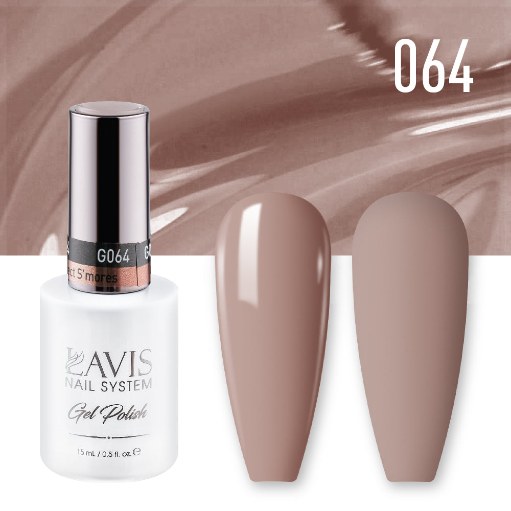 Lavis Gel Nail Polish Duo - 064 Brown Colors - Perfect S'mores