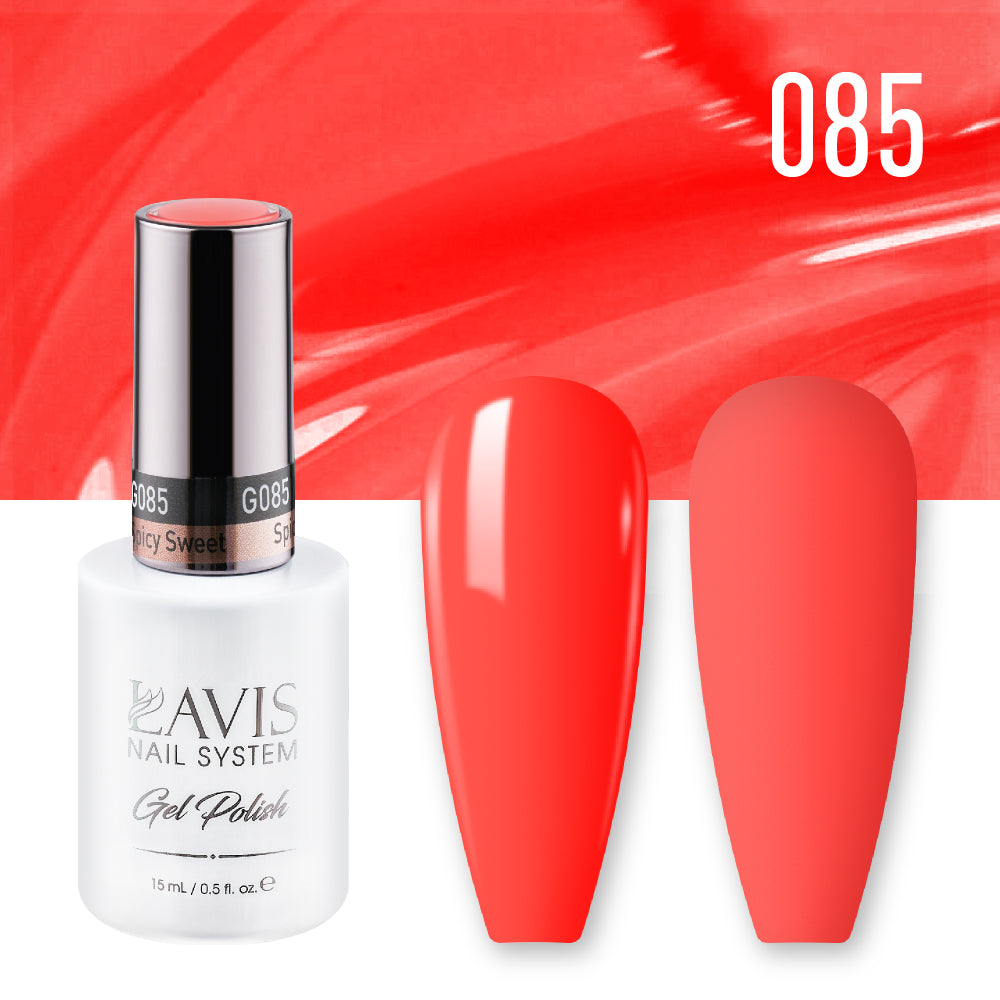 Lavis Gel Nail Polish Duo - 085 Red Neon Colors - Spicy Sweet