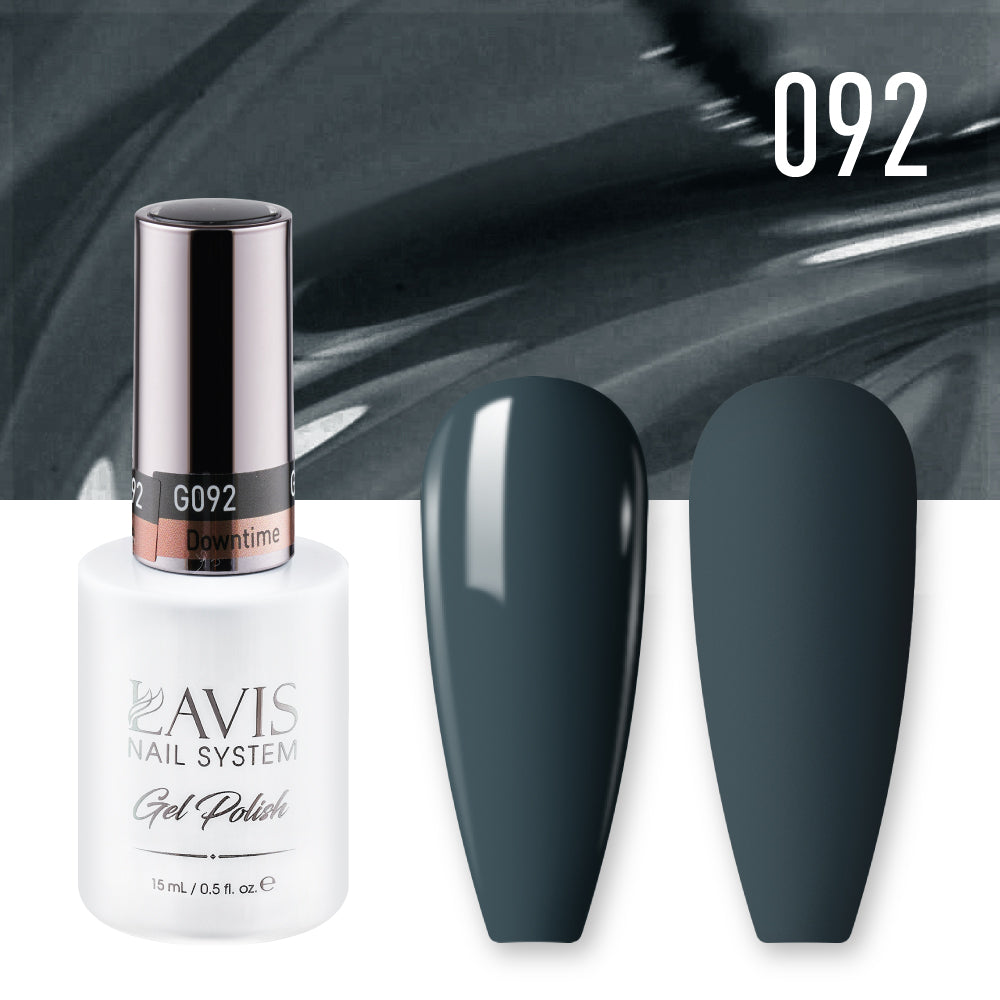 Lavis Gel Nail Polish Duo - 092 Black Colors - Downtime