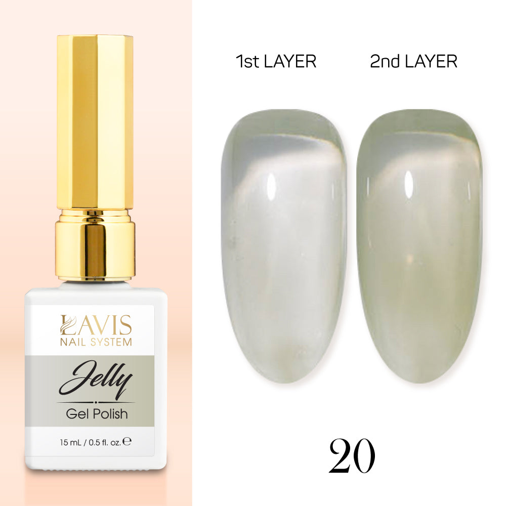 LAVIS Jelly Nude - 20 - Gel Polish 0.5oz - Honeymoon Collection