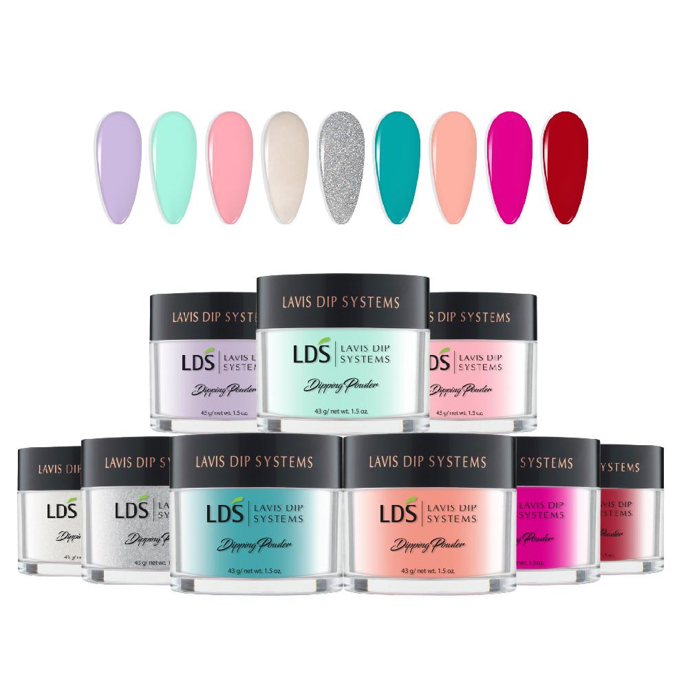  LDS Spring Collection 1.5oz/ea (09 Colors): 001, 002, 003, 004, 006, 023, 027, 082, 087 by LDS sold by DTK Nail Supply