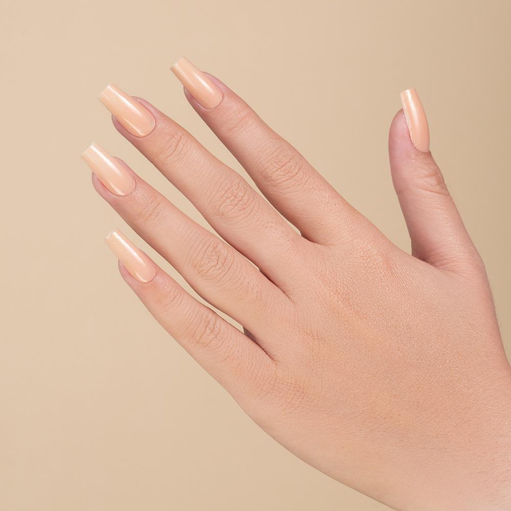 LDS Beige, Glitter Dipping Powder Nail Colors - 056 Effortless Glow