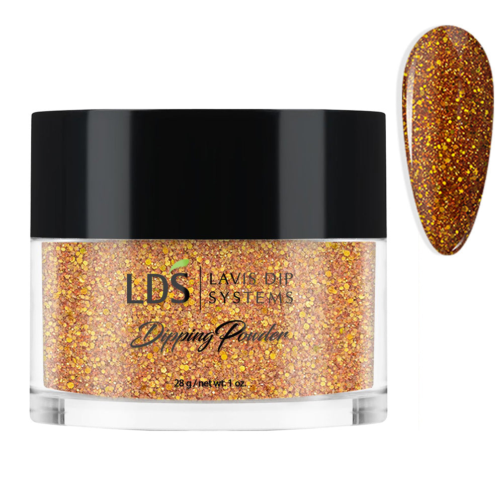 LDS Glitter, Gold Dipping Powder Nail Colors - 176 Autumn Russet