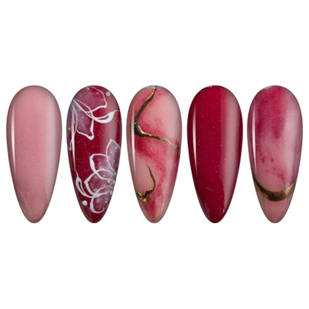 LDS Red Dipping Powder Nail Colors - 136 Strawberry Glaze