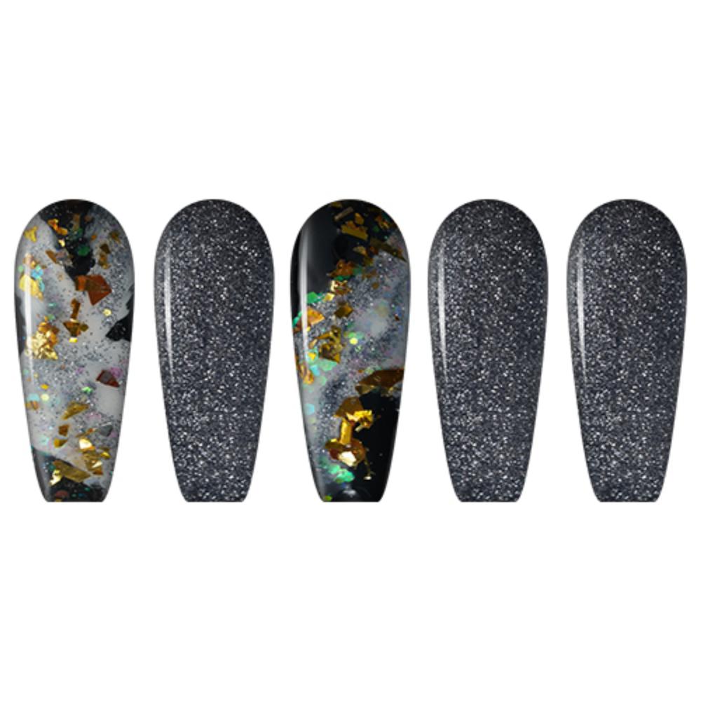  LDS Dipping Powder Nail - 158 Starry, Starry Night - Black, Glitter Colors by LDS sold by DTK Nail Supply