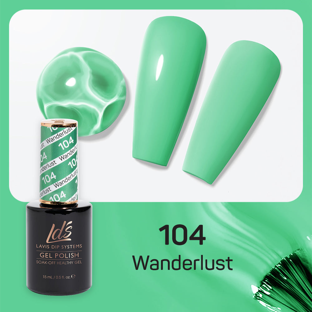 LDS Gel Nail Polish Duo - 104 Green Colors - Wanderlust
