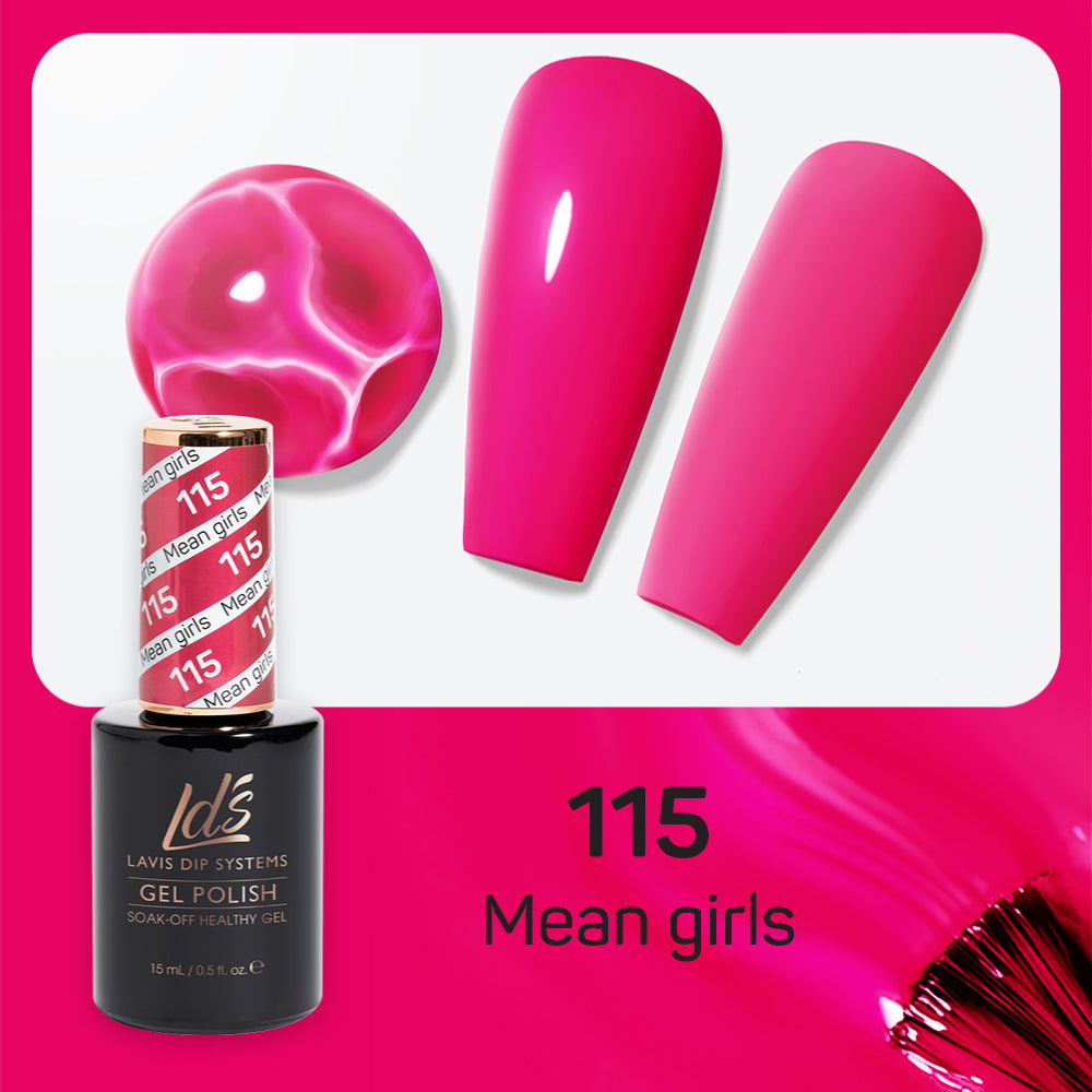 LDS Gel Nail Polish Duo - 115 Pink Colors - Mean Girls