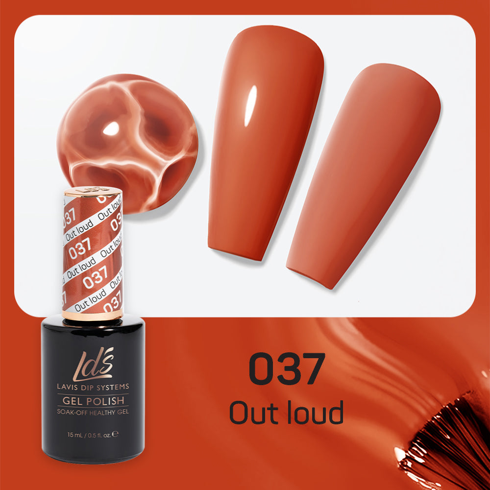 LDS Gel Nail Polish Duo - 037 Orange Colors - Out Loud
