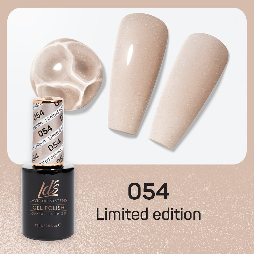 LDS Gel Nail Polish Duo - 054 Neutral, Beige Colors - Limited Editon