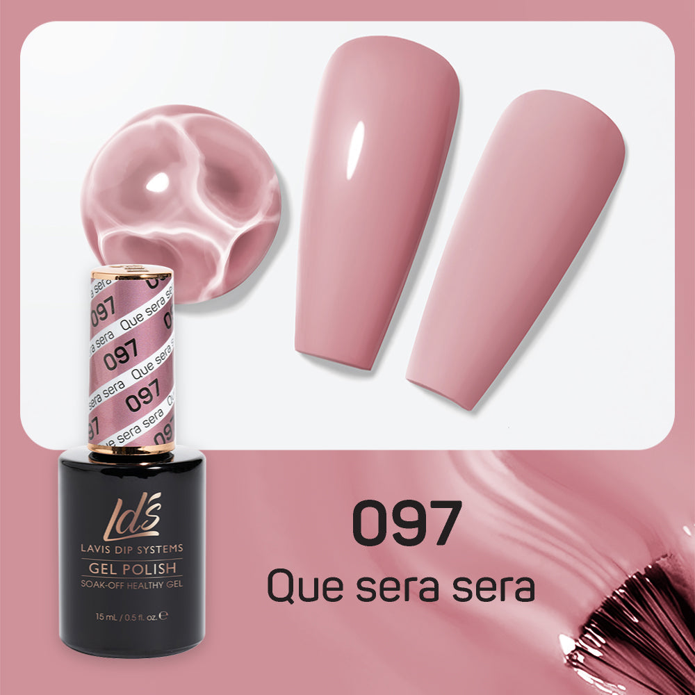 LDS Gel Nail Polish Duo - 097 Pink Colors - Que Sera Sera