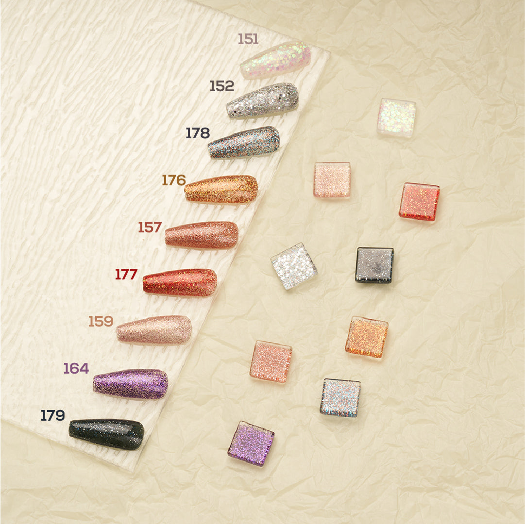 MASTER GLITTER - LDS Holiday Nail Lacquer Collection: 151, 152, 157, 159, 164, 176, 177, 178, 179