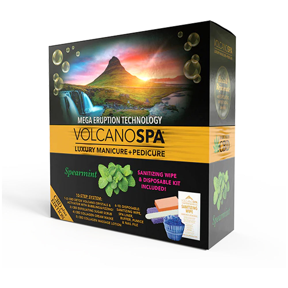 Volcano Spa Spearmint Pedicure Kit - Pedicure Spa Kit CBD (10 step)