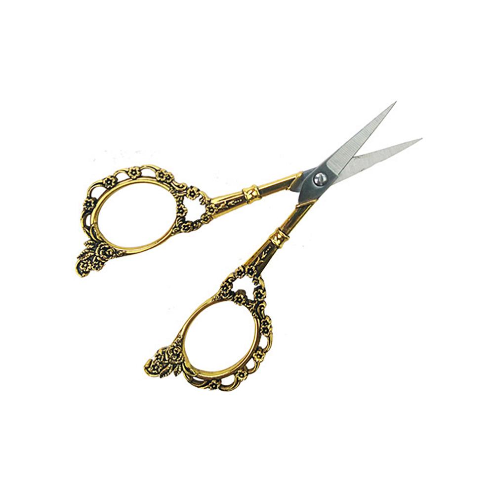 Vintage plum blossom scissors classic design sewing scissors - Gold