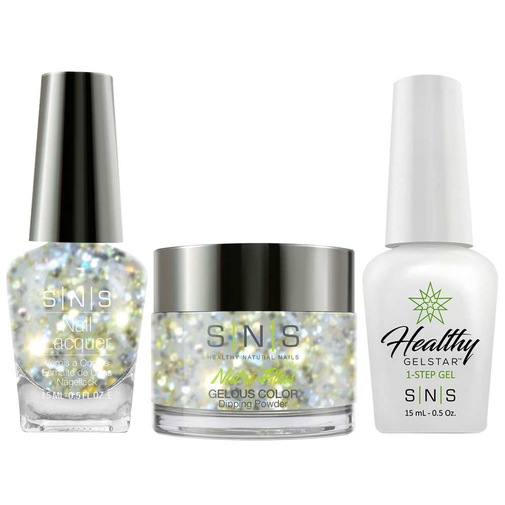 SNS 3 in 1 - WW05 Silver Bells - Dip, Gel & Lacquer Matching