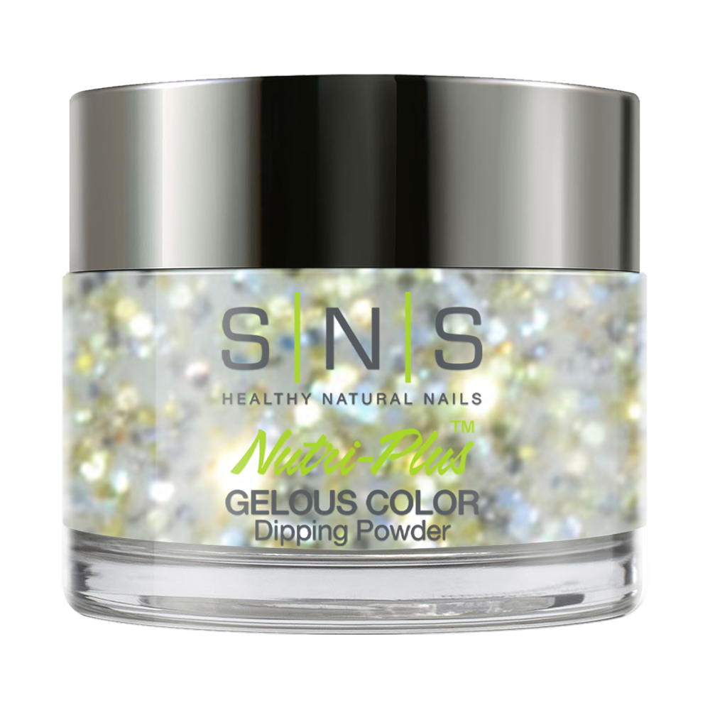 SNS Dipping Powder Nail - WW05 - Silver Bells - Glitter Colors