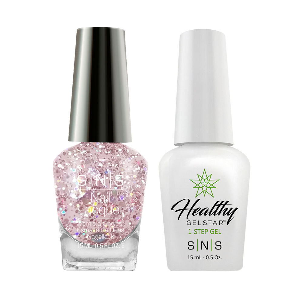 SNS Gel Nail Polish Duo - BP20 Glitter, Pink Colors