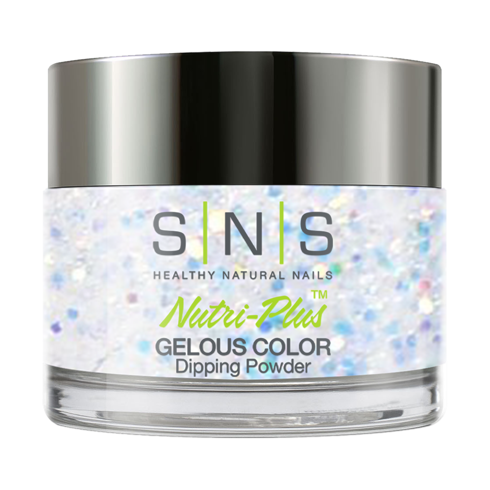 SNS Dipping Powder Nail - DW08 - Eternal City - White, Blue Colors