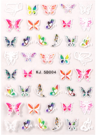 3D Butterfly Nail Art Sticker KJ.5D004