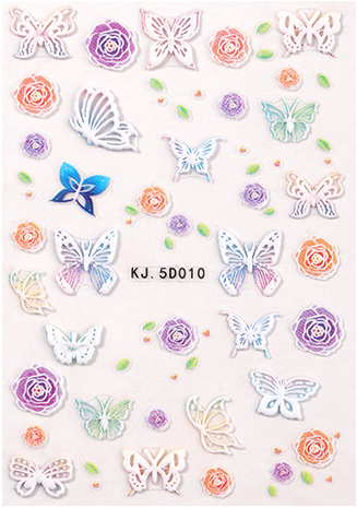 3D Butterfly Nail Art Sticker KJ.5D010