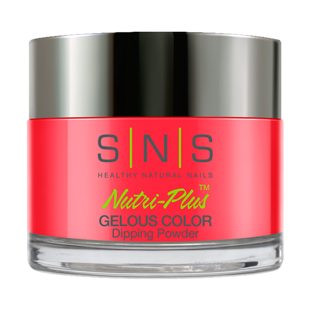 SNS Dipping Powder Nail - LG18 - Shy Triplefin - Red, Neon Colors