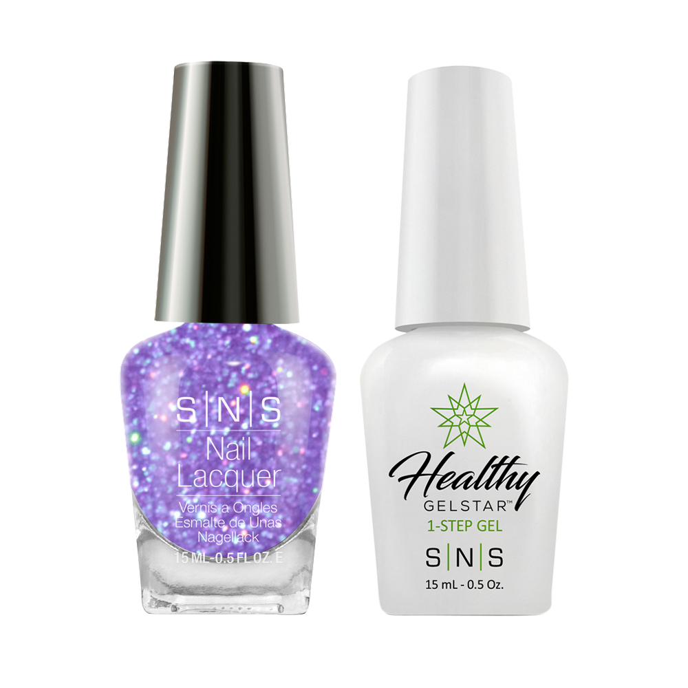 SNS Gel Nail Polish Duo - WW26 Purple, Glitter Colors