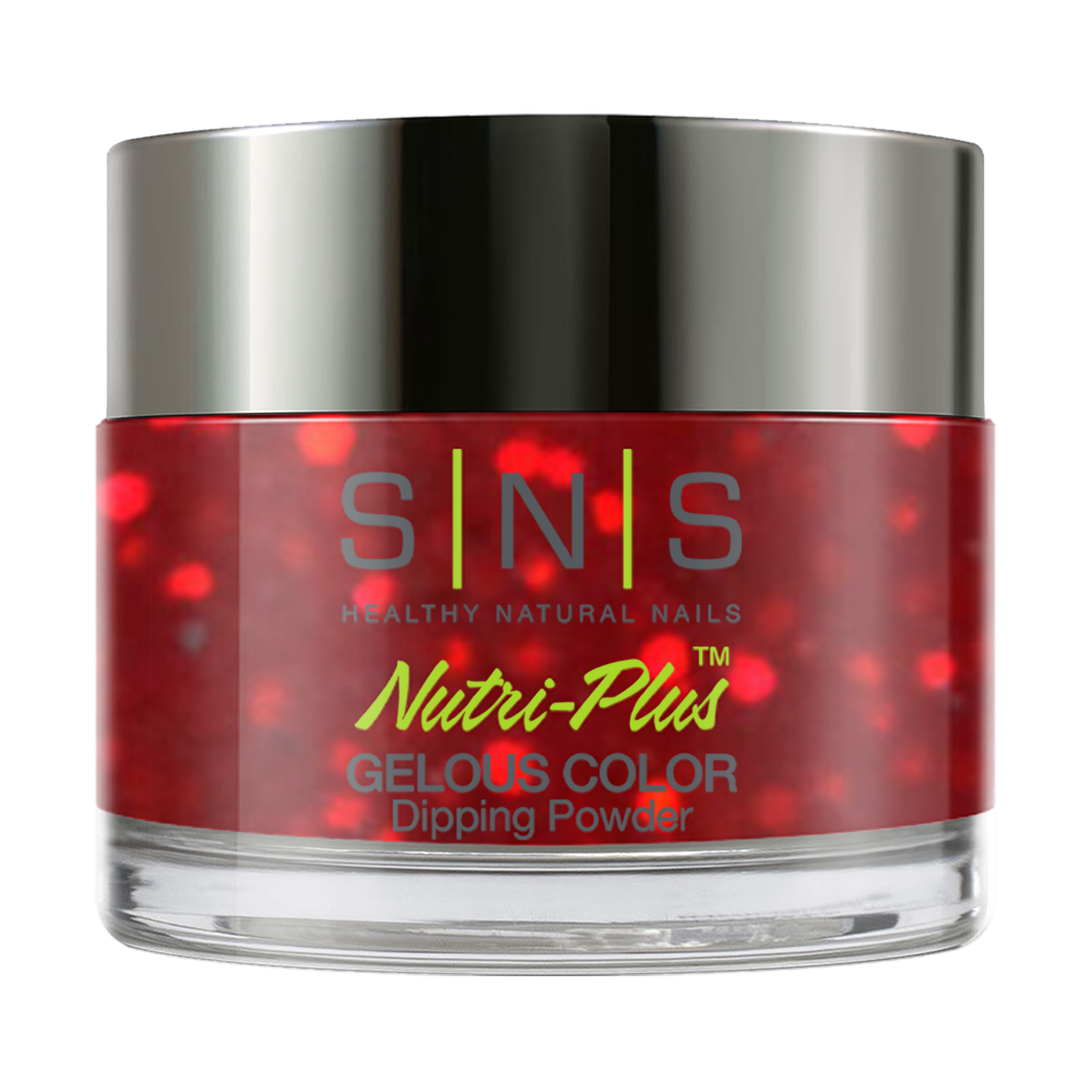 SNS Dipping Powder Nail - WW36 - Misfit Toys - Red, Glitter Colors